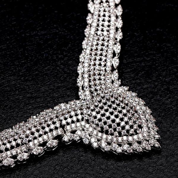 

tirim 4pcs luxury sets cubic zirconia jewelry for women wedding & engagement party dudai africa middle east ing, Silver