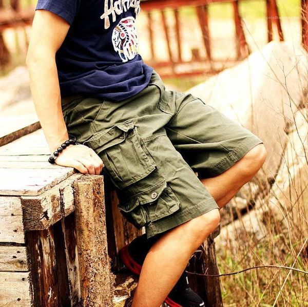 

shorts man knee length casual loose summer short men high street clothes mens camouflage pocket cargo, White;black