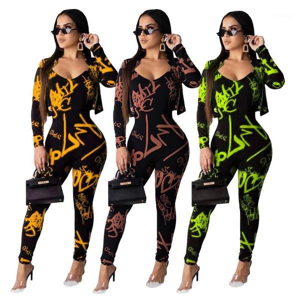 

designer tracksuits 2 piece pants slim long sleeved dark v-neck suits fashion women tracksuits letter printed womens, White