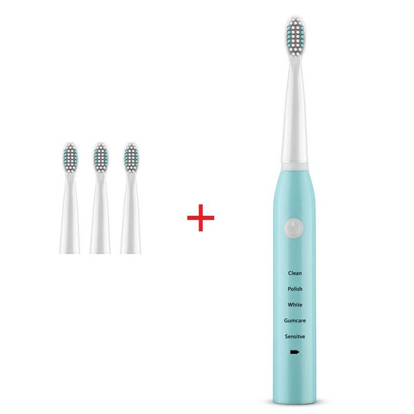 

smart electric toothbrush home sonic for timer brush 5 mode usb soft bristles sensitive teeth clean brushes replacement heads