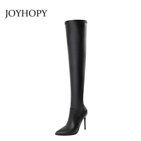 

black pu leather thigh high boots women 2020 autumn long tube shoes woman thin leg high heels over the knee boots wb010