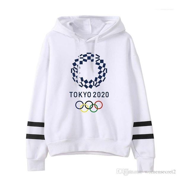 

couple cotton liner clothing 2020 tokyo emblem printed hoodies fashion loose mens womens casual pullover, Black