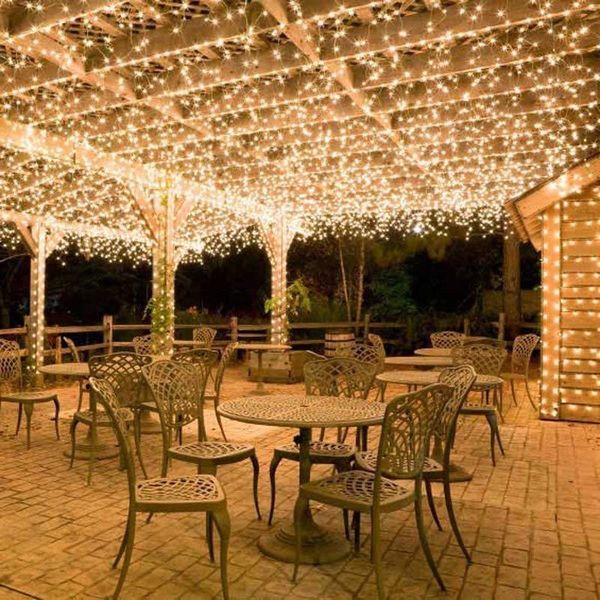 

10 m 100 led icicle string fairy lights garland outdoor home for wedding/party/garden christmas decoration .b