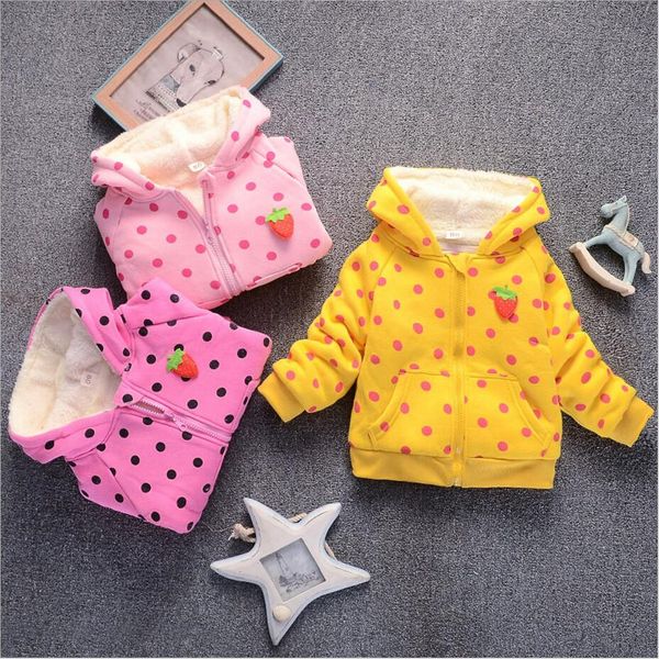 

winter autumn baby girl outerwear clothes cute printed heart rabbit ears hat girls jacket children thick woolen kg-148, Blue;gray