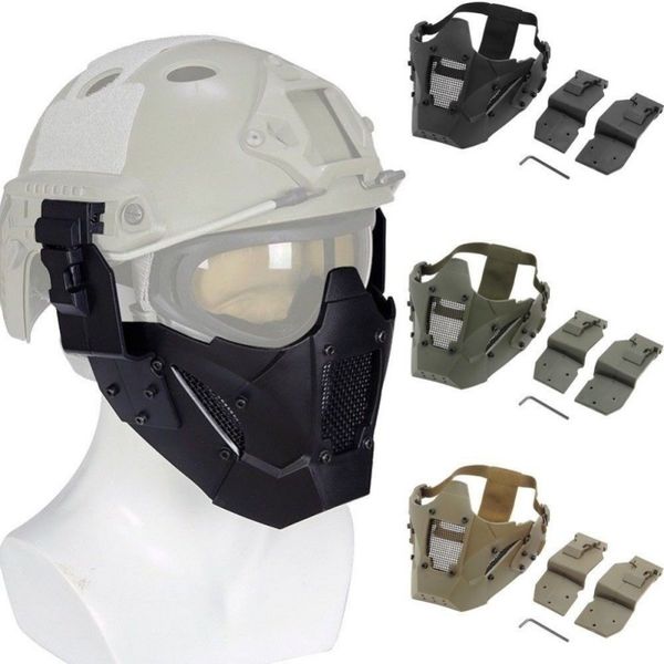 

bike new airsoft men mascara mask outdoor balaclava winter mask ma-95 tactical iron warrior half face module tactical mask1