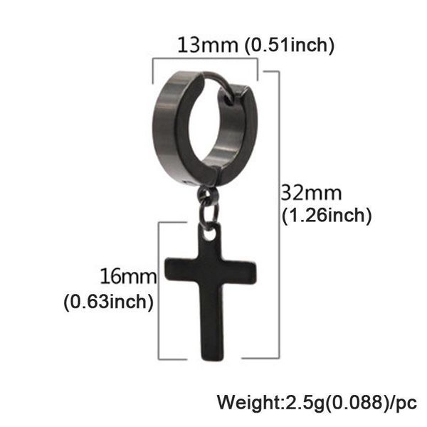 

earrings for earrings earrings cross rock stud hip pendant jewelry circle steel men stainless style round punk hop male collection trlpr