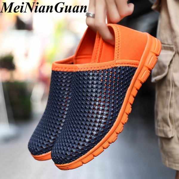 

new style men sport shoes hollow breathable low sneakers outdoor walking shoes running man slip-on sports male shoe c8