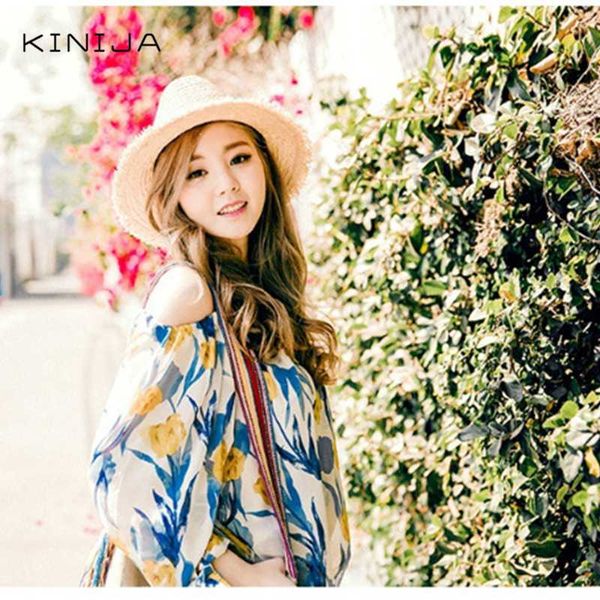 

summer fashion fluff floppy handmade weave straw wide brim large fields fisherman cap lady beach fishing sun hat bucket cap, Blue;gray