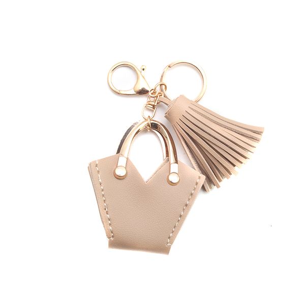 

популярная розовый формы мешка кожи кисточки брелока для женщин, Silver