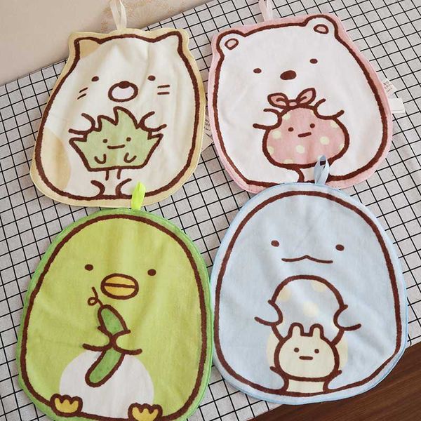 

ivyye 1pcs sumikko gurashi anime bath towels cotton handkerchief soft face towel cartoon washcloth baby child new