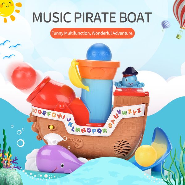 

electric toys dynamic music pirate ship model can artillery fire electric pirate ship toy children's toys gift good