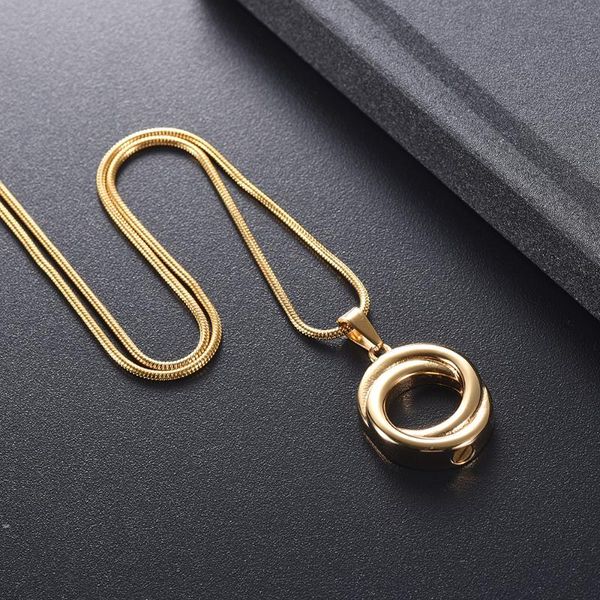 

ijd10728 stainless steel wonderful cremation souvenir pendant for ashes urn round keepsake memorial necklace ladies jewelry, Silver