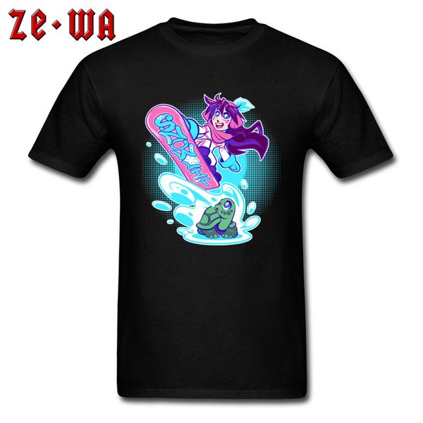 

harajuku kawaii snowboarder and turtles anime t shirts 90's cartoon print graphic tee shirt street tees
