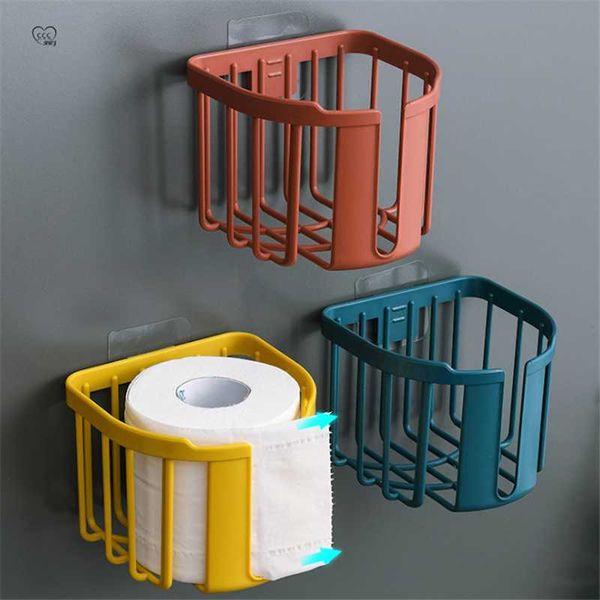 

punch-toilet tissue paper rack wall-mounted holder roll carton bathroom accessories tissue box storage organizer
