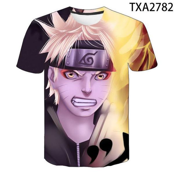 

naruto anime summer boy girl 3d print shirts anime comics comics men clothing