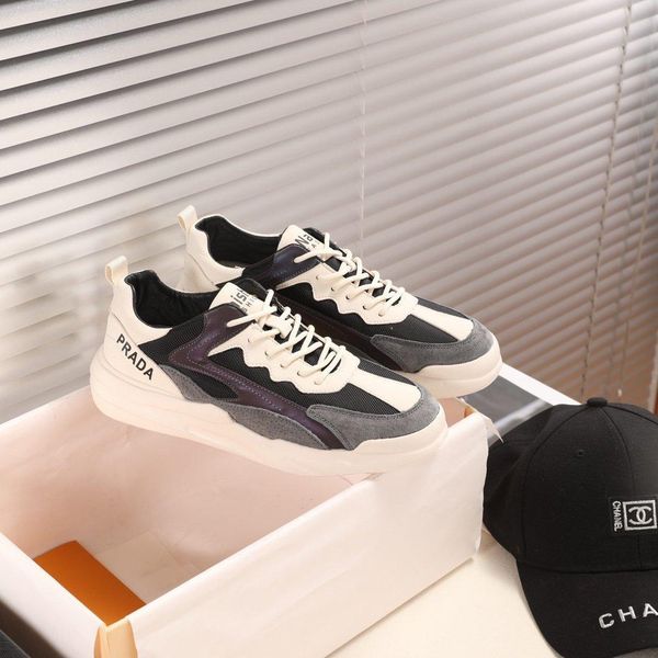 

2020 designer prax 01 kleather and crocodile sneakers men's shoes drop ship casual breathable lace-up fashion design men shoes outdoo1