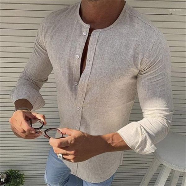 

single breasted shirts mens long sleeve regular length shirt man stand collar shirt spring mens designer solid color, White;black