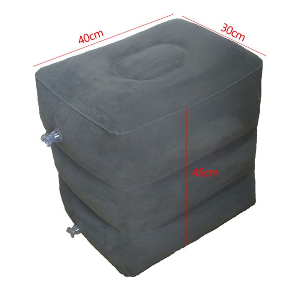 

portable camping pillow foot rest pillow pvc mat inflatable foot leg rest foldable air self pump up relaxing