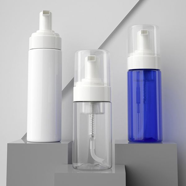 

liquid soap dispenser 150ml clear foaming bottle froth pump mousses foam bottles with cap plastic shampoo lotion bottling