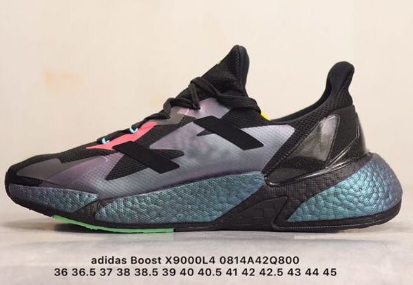 

highest quality ad originals zx x9000l4 popcorn slipper sandal designer women sneakers platform shoes men outdoor reflective sports shoes, Black