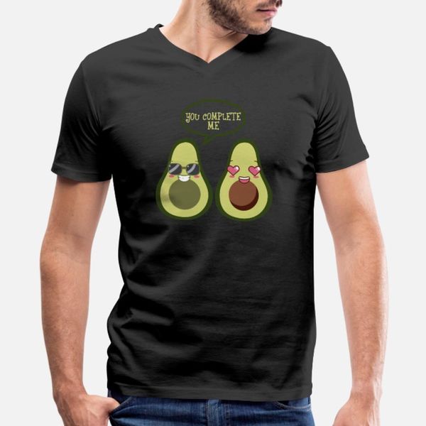 

avocado couple you complete me comic love romance t shirt men knitted cotton round collar original famous humor spring autumn kawaii shirt