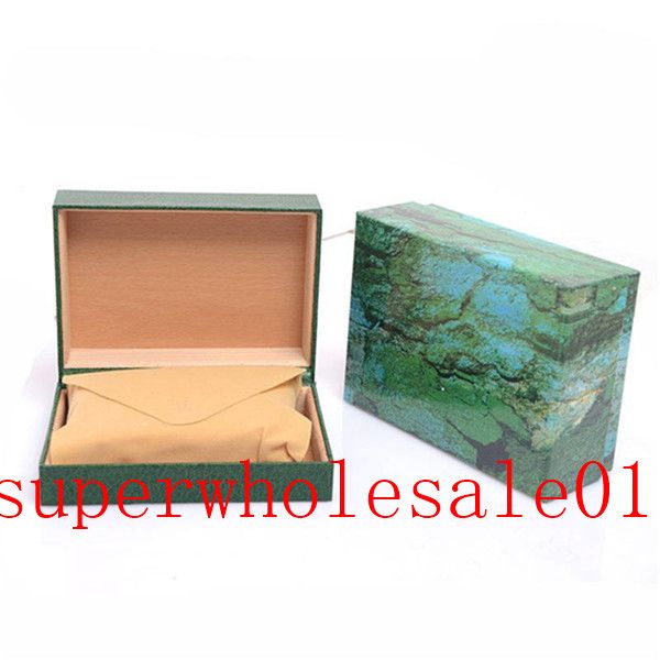 

luxury watch mens for watch box original inner outer womans watches boxes men wristwatch green box booklet card 8827, Black;blue