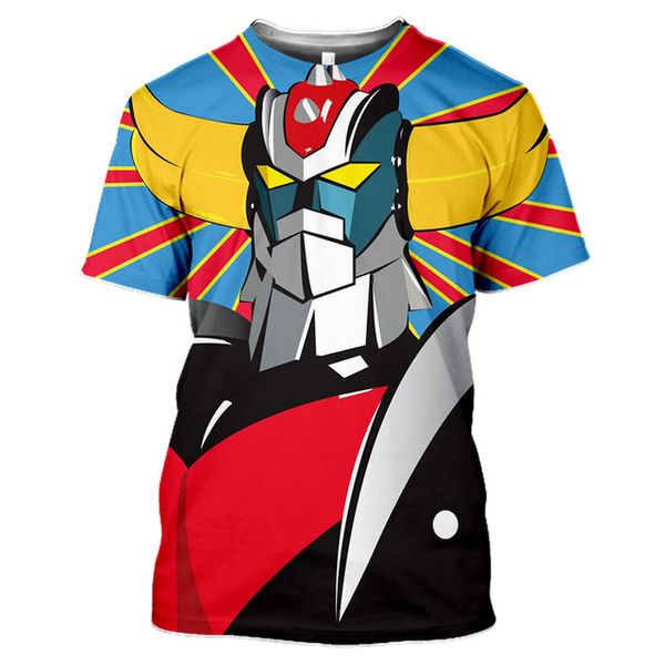

brand goldorak grendizer homme anime gym 3d print shirts anime plus size kawaii men clothing