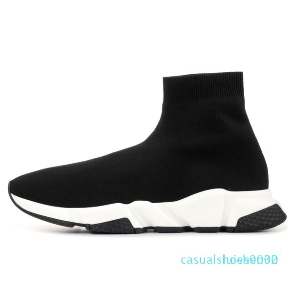 

fashion designer sock shoes speed trainer casual ankle boot triple black white glitter women mens chaussures platform sports sneakers c30