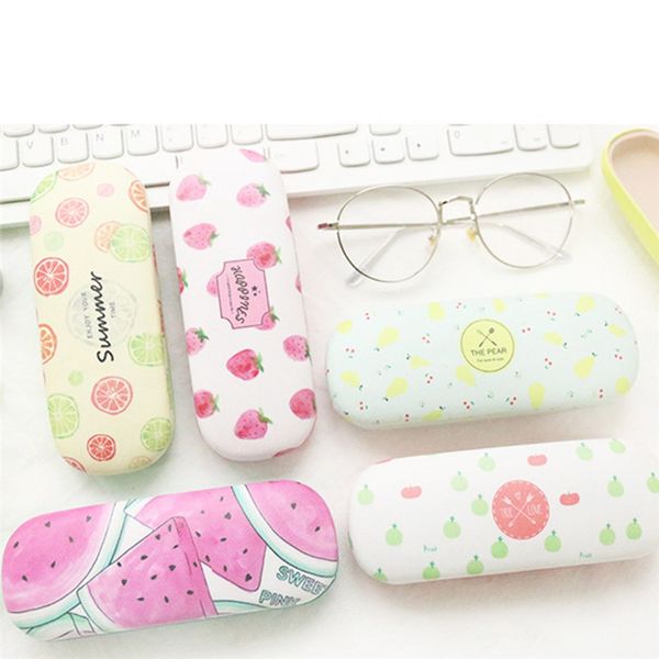 

student kids glasses cases lovely fruit pattern hard box cute eyeglass sunglasses protector spectacle case, Silver
