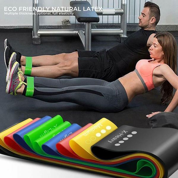 

resistance bands circular latex ring fitness band yoga stretch bodybuilding muscle pull