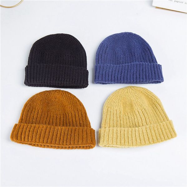 

beanies men women wool knitted autumn elastic cap winter hat warm casual short wide hip hop hats