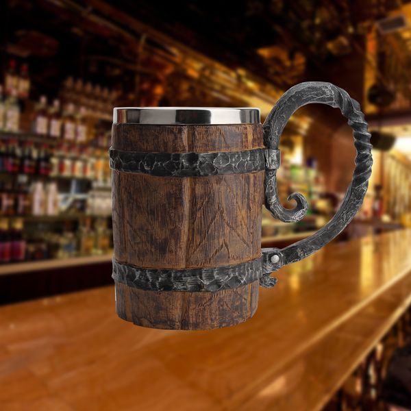 

bucket shaped drinkware bar restaurant with handle beer mug double wall cocktail