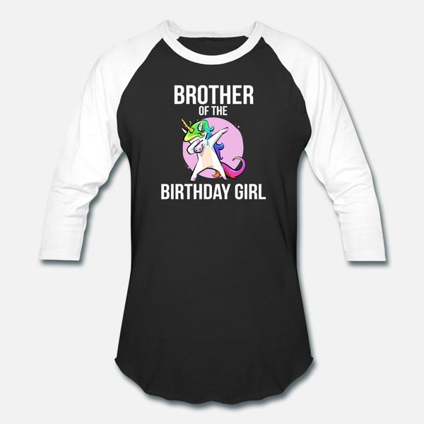 

brother of the birthday girl dabbing unicorn t shirt men sunlight short sleeve round collar outfit sunlight comfortable summer unique shirt