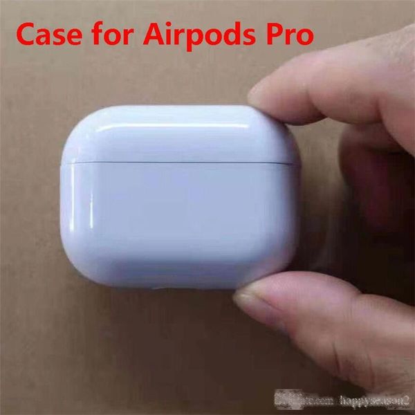 

hard pc earphone case for airpods pro classic black white cover for apple bluetooth earphone charging box