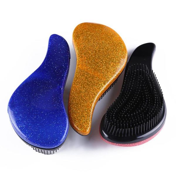 

hair brushes 1pc magic comb anti-static massage brush plastic shower shampoo salon beauty styling tools, Silver