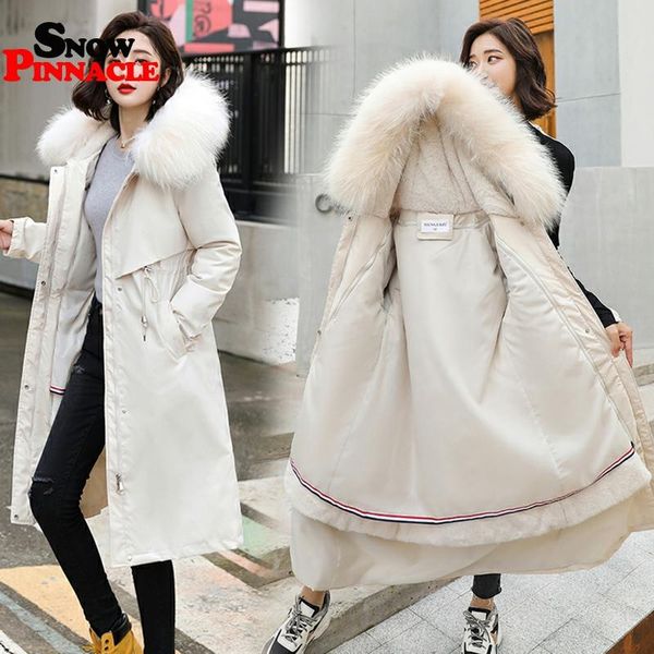 

2020 women winter long jackets coat casual colorful thicken warm parkas coat solid big pocket winter jacket female outwear, Black