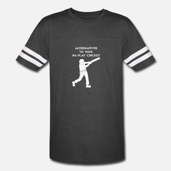 

alternatives to war play cricket batting anti war t shirt men famous 100% cotton s-xxxl vintage famous basic summer style pattern