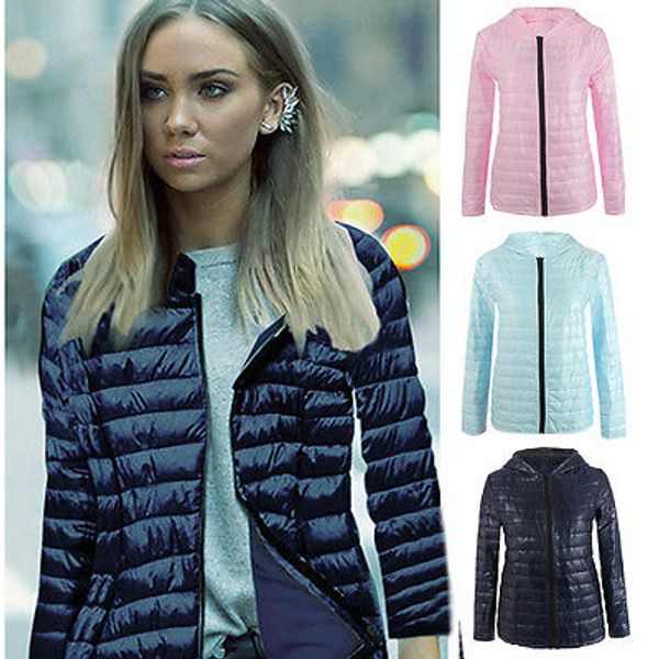 

fashion women lady clothes winter warm down hooded windbreaker parka coat outwear clothing jacket, Black;brown