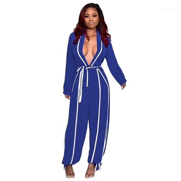 

loose panelled ladies split apparel with sashes women pure color spring jumpsuits fashion designer lapel neck women rompers casual, Black;white