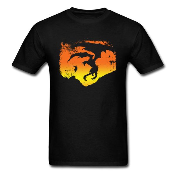 

male cool tshirts summer popular cotton t-shirt warrior vs dragonfly 3d print graphic slim fit tee shirt horror movie t shirt