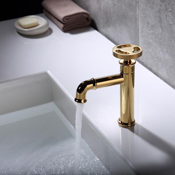 

basin faucets industrial style black and golden color bathroom faucets and cold water mixer tap