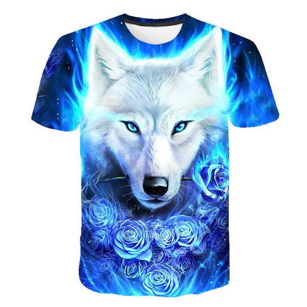 

o-collar wolf animal male 3d print shirts kawaii hippie horror men clothing