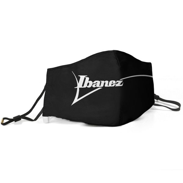 

women men face mask dust mask muffle ibanez guitar logo printed with adjustable ear hookbud light b, Silver
