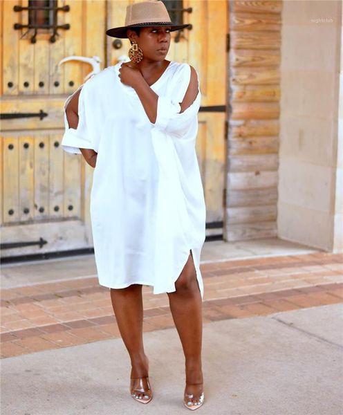 

open cuff crew neck half sleeve plus size casual female clothing womens summer designer solid color dresses, Black;gray