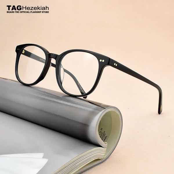 

2020 new retro glasses frame women myopia computer eyeglasses frames men brand designer vintage spectacle frames transparent, Black
