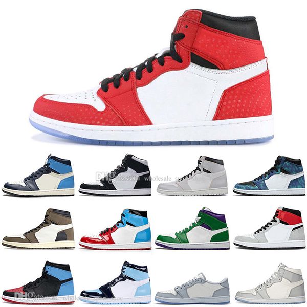 

new basketball shoes fearless 1 1s og high pine green black court purple royal bred toe nc obsidian unc game basketball sneakers trainers