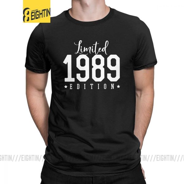 

vintage retro birthday t shirt anniversary birth limited 1989 edition men summer vintage t-shirt round neck cotton tees