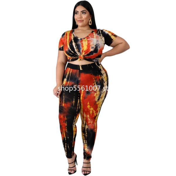 

plus size outfits womens 2 piece set casual round neck short sleeve shirt and pant joggers suit sets wholesale dropshipping, Gray