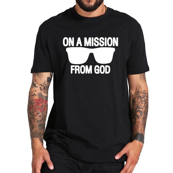 

the blues brothers t shirt we are on a mission from god tshirt sunglasses musical comedy movie quotes eu size 100% cotton