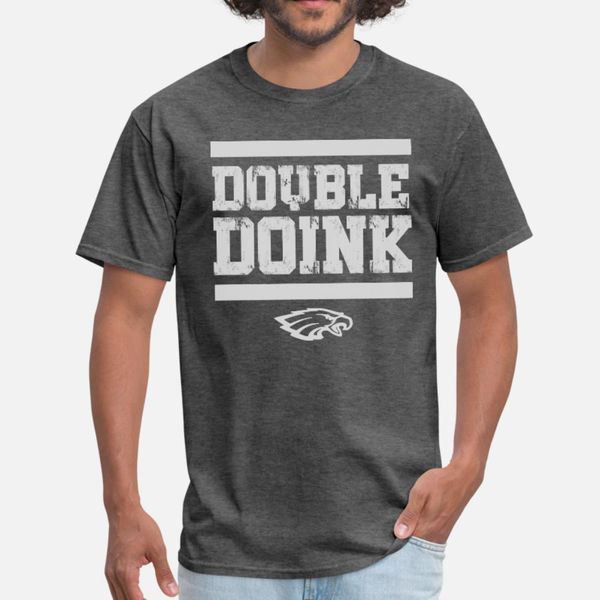 

double doink football eagle t shirt men printed short sleeve round neck family crazy funny spring autumn original shirt